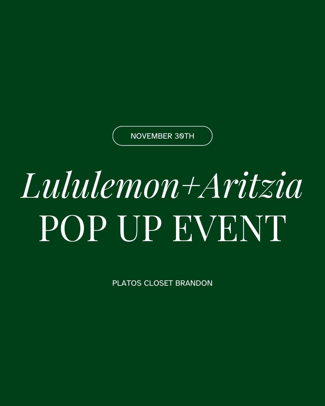 LULU+ARITZIA POP UP EVENT! 