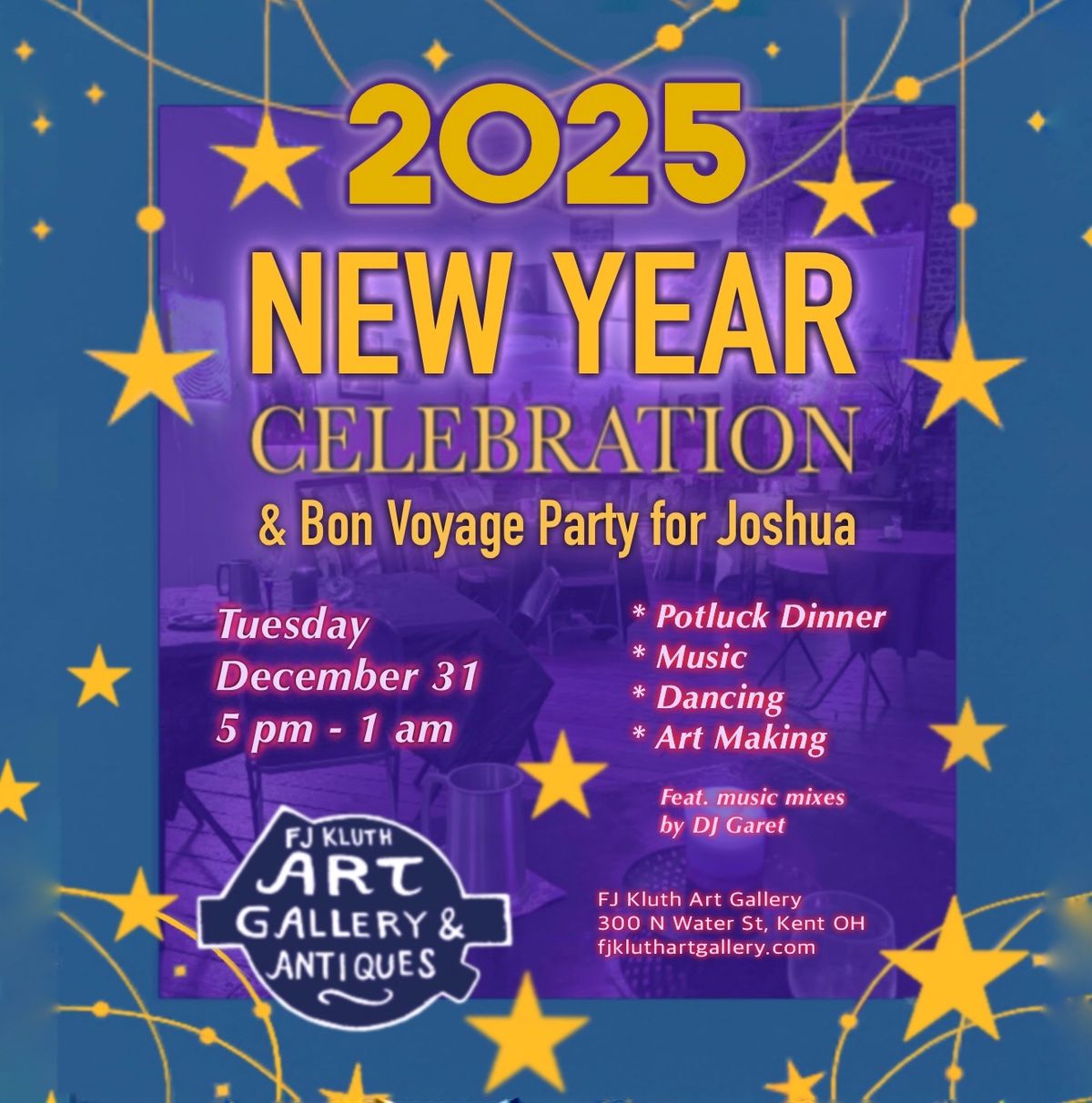 New Year's Eve Celebration at FJ KLuth Art Gallery