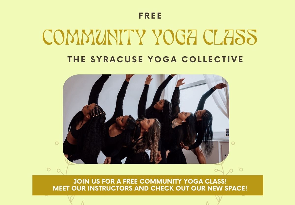Free Community Yoga Class with The Syracuse Yoga Collective
