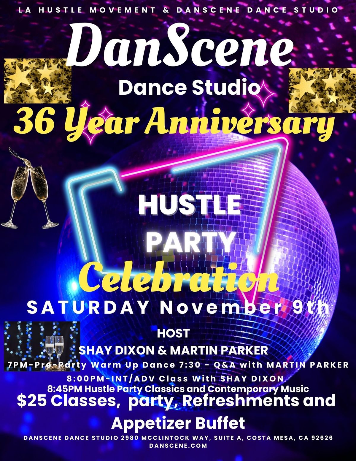 Hustle Party & DanScene's 36th Anniversary Celebration!