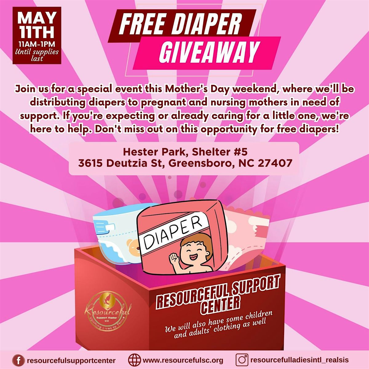 FREE DIAPERS GIVEAWAY