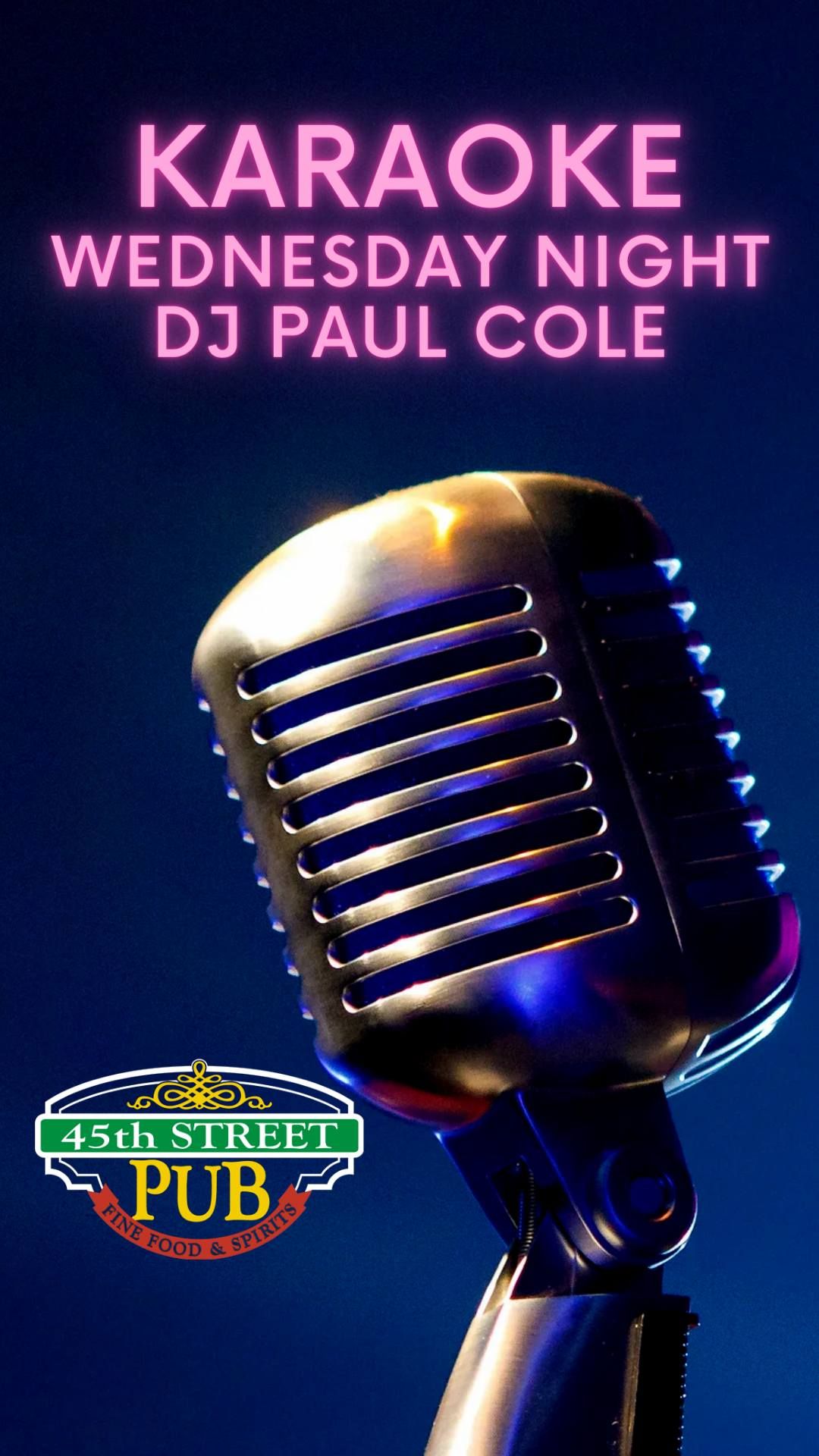 Karaoke with DJ Paul Cole