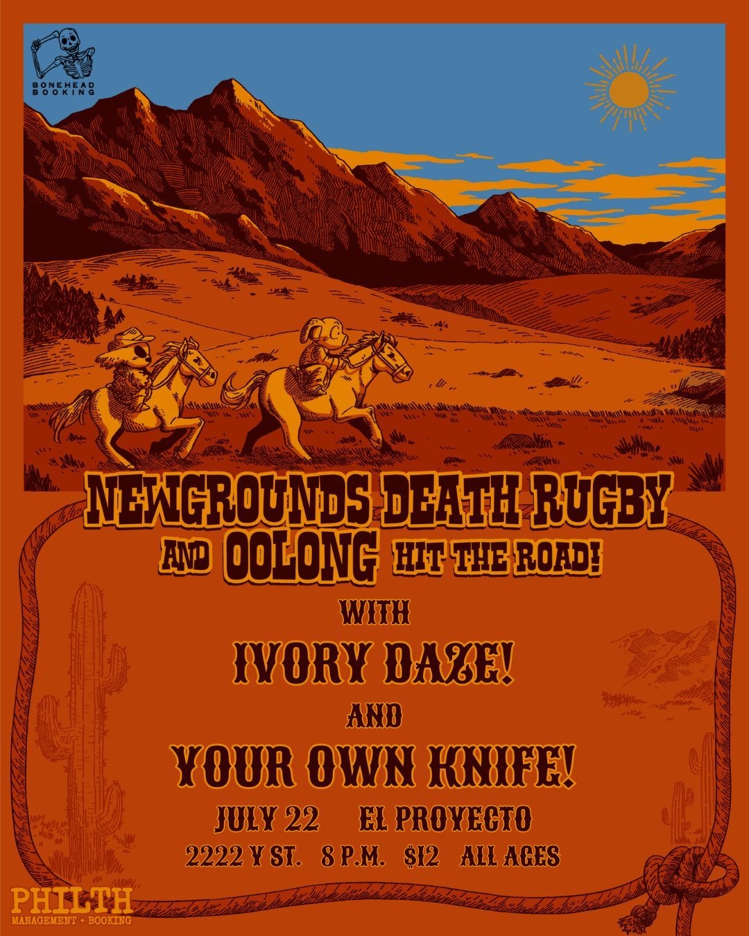 Newgrounds Death Rugby (SC), Oolong (NY), Ivory Daze, Your Own Knife at El Proyecto