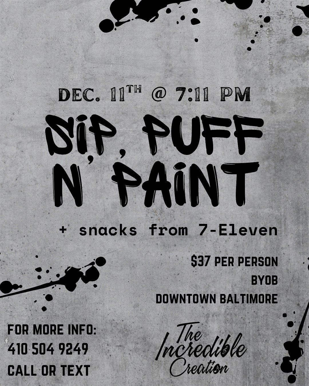 Sip, Puff n Paint on a Thursday! @ Baltimore's BEST Art Gallery