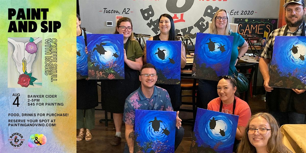 O\u2019Keeffe Skull Paint and Sip at Bawker Bawker Cider