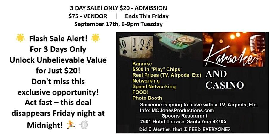 MO Jones Productions Karaoke & Casino Night #7 SoCal Mixer!