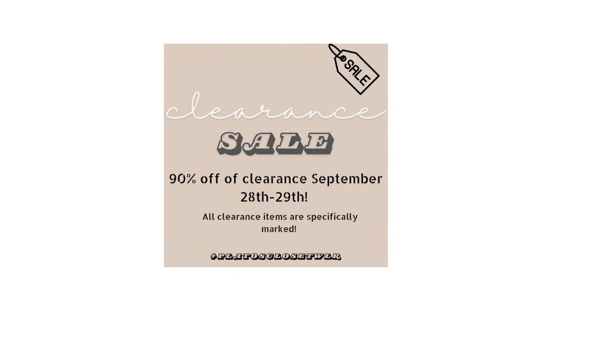 90% off Clearance Event