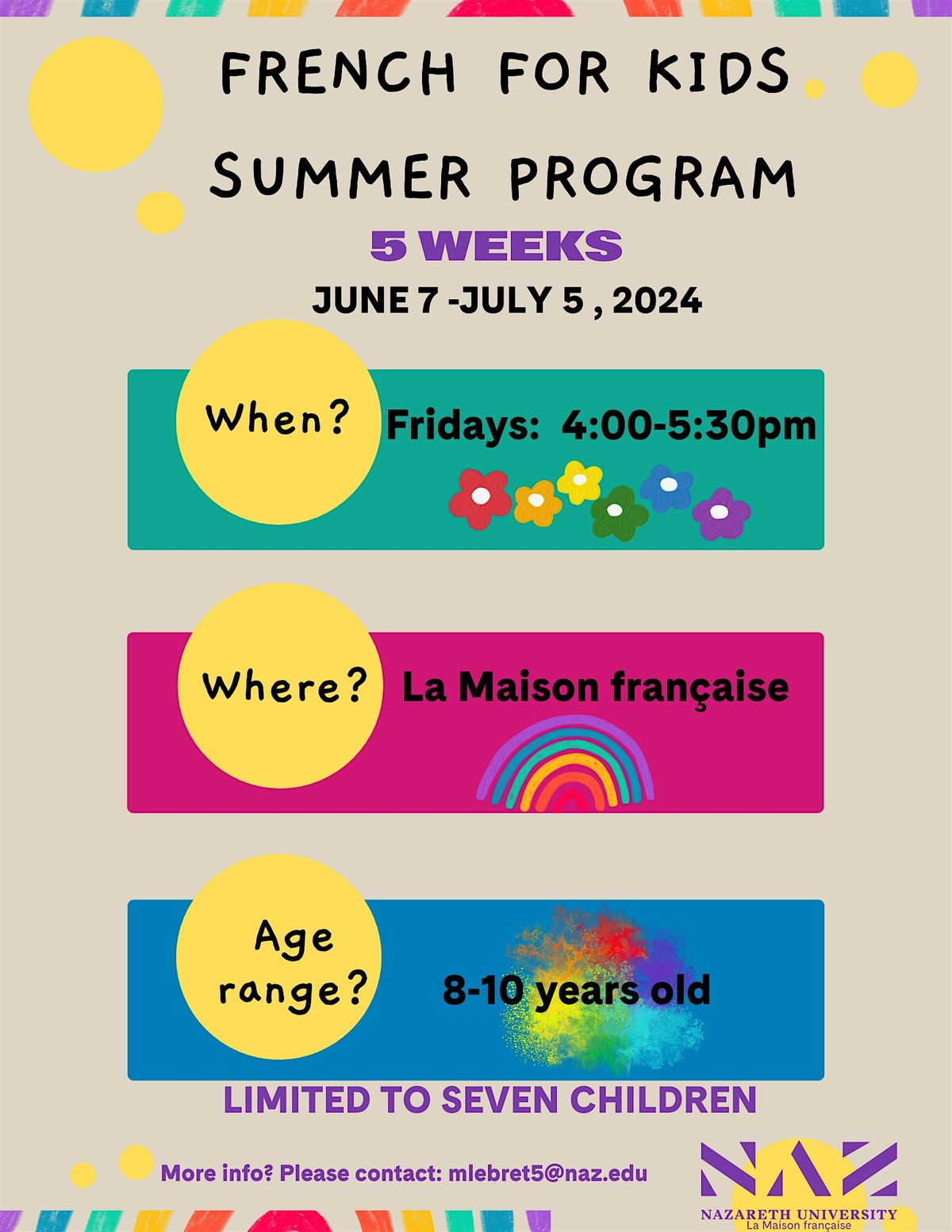 French for Kids Summer Program