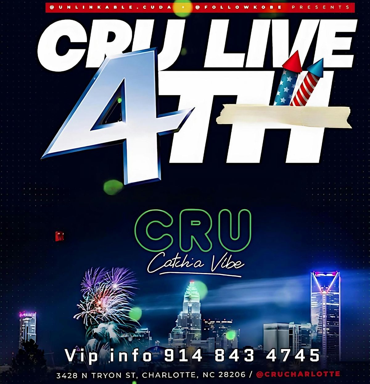 Cru live on the 4th! $300 2 bottles!