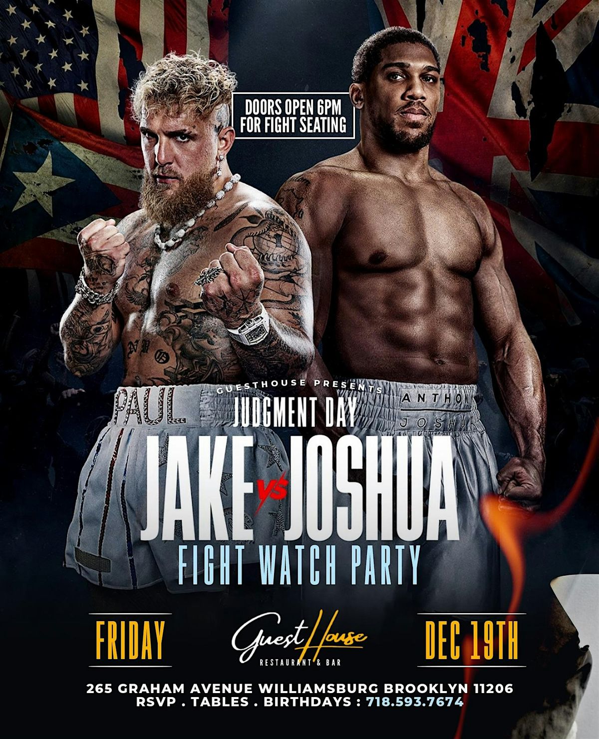 Paul vs Joshua VIP Fight Night Experience