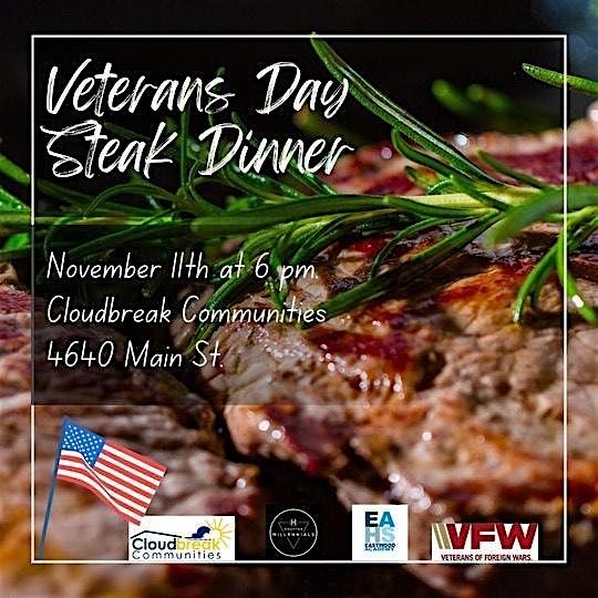 Veterans Day Steak Dinner - Cloudbreak