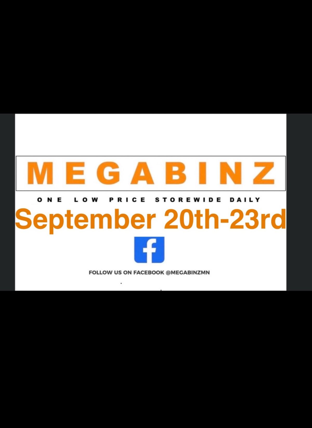 MEGABINZ Sale September 20th-23rd