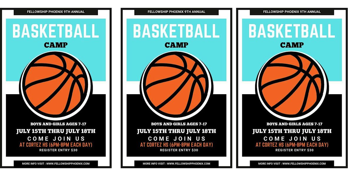 Fellowship Phoenix's 9th annual affordable community basketball camp.