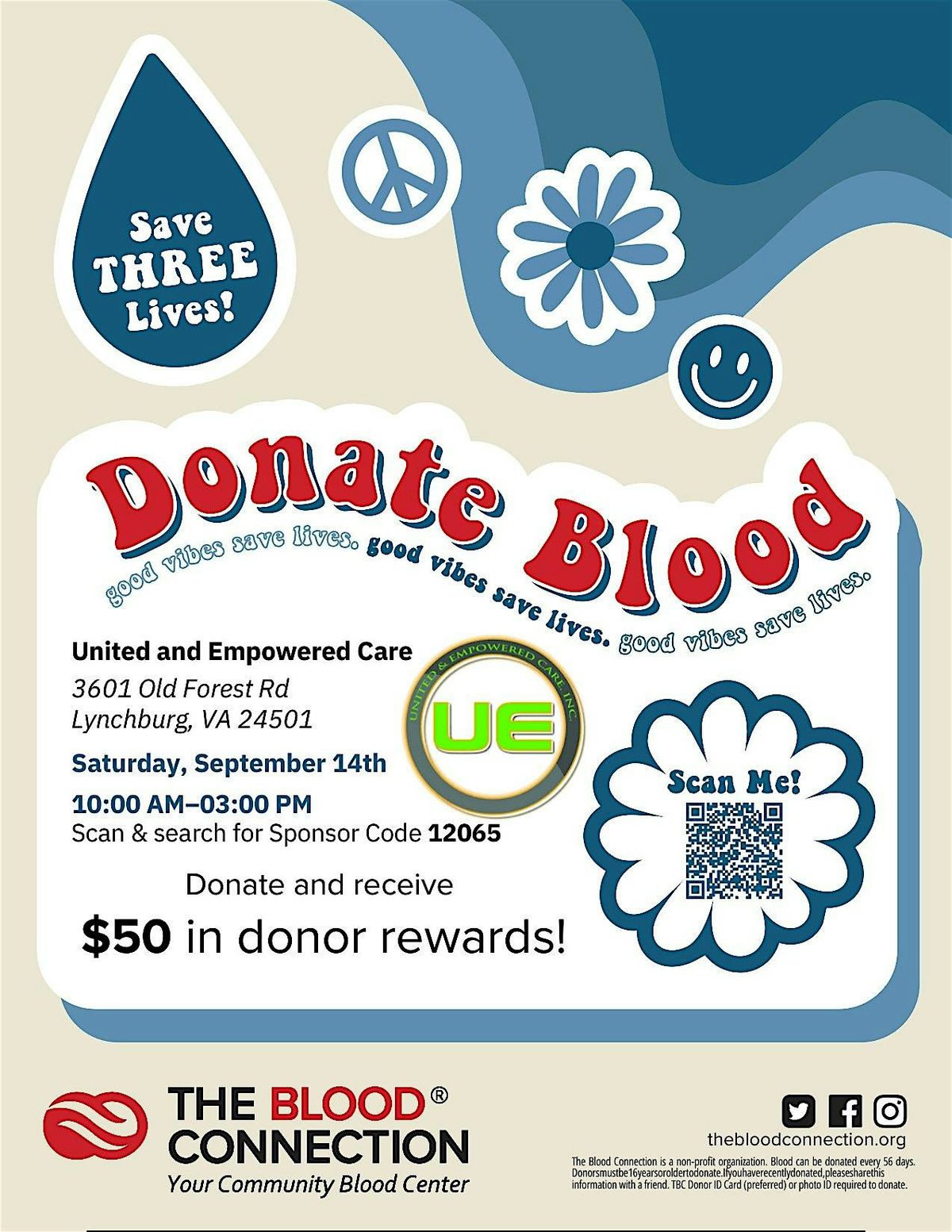 United & Empowered Care, Inc. Blood Drive hosted by The Blood Connection