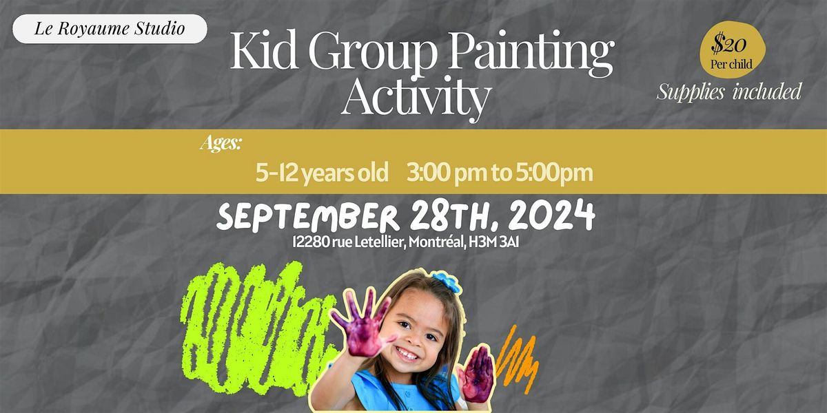 Kid Group Painting Activity