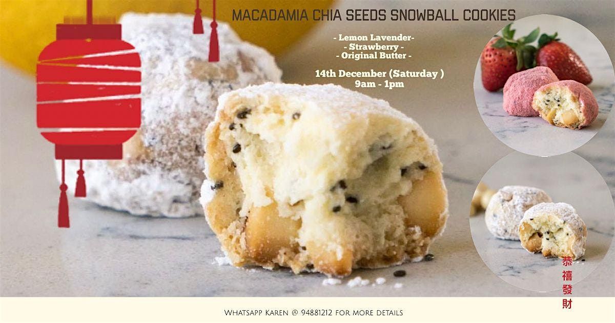 Macadamia Chia Seed Snowball Cookies