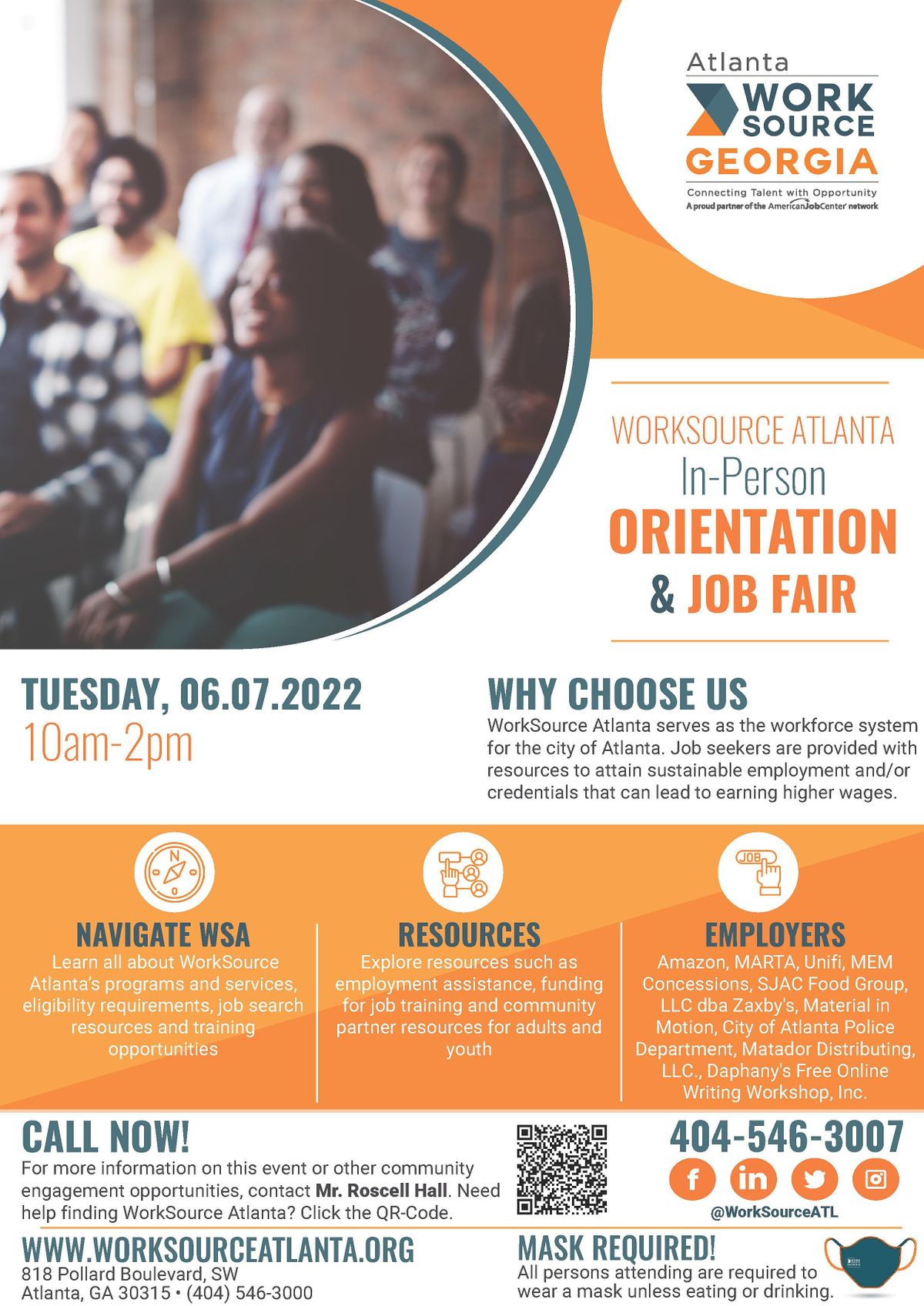 WorkSource Atlanta In-Person Orientation & Job Fair