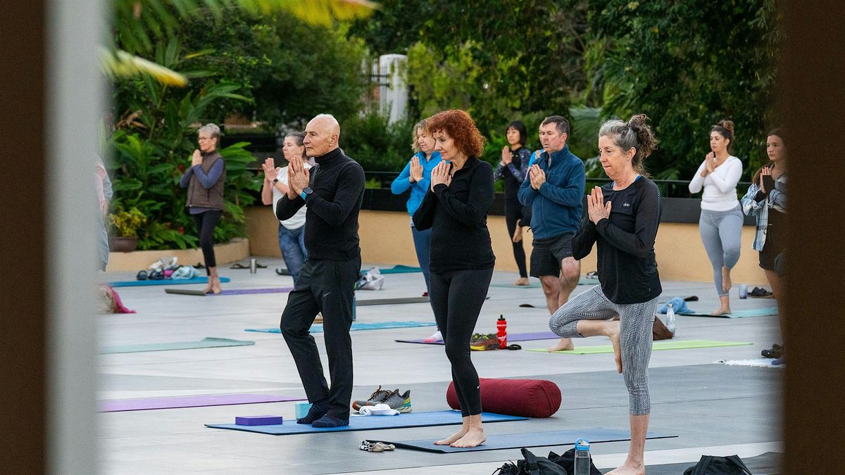 Sunrise Yoga on the Terrace at Government House