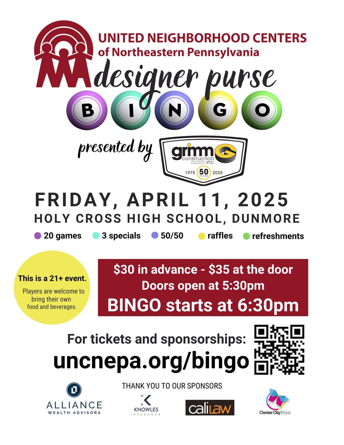 UNC's 3rd Annual Designer Purse Bingo