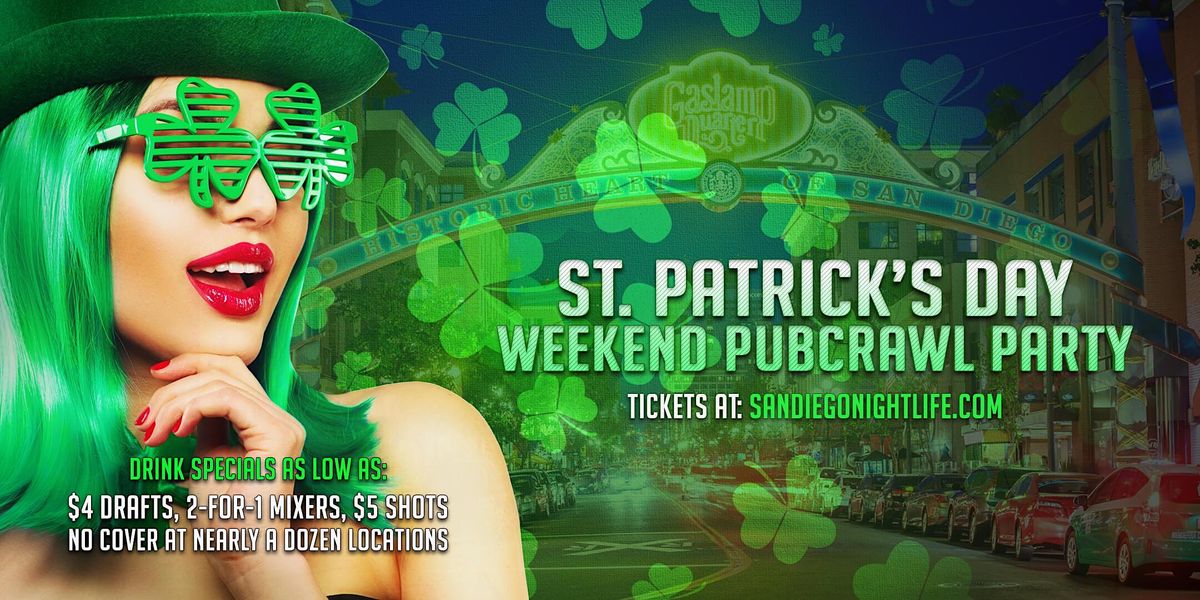 San Diego St Patrick's Day Pub Crawl Party Sunday