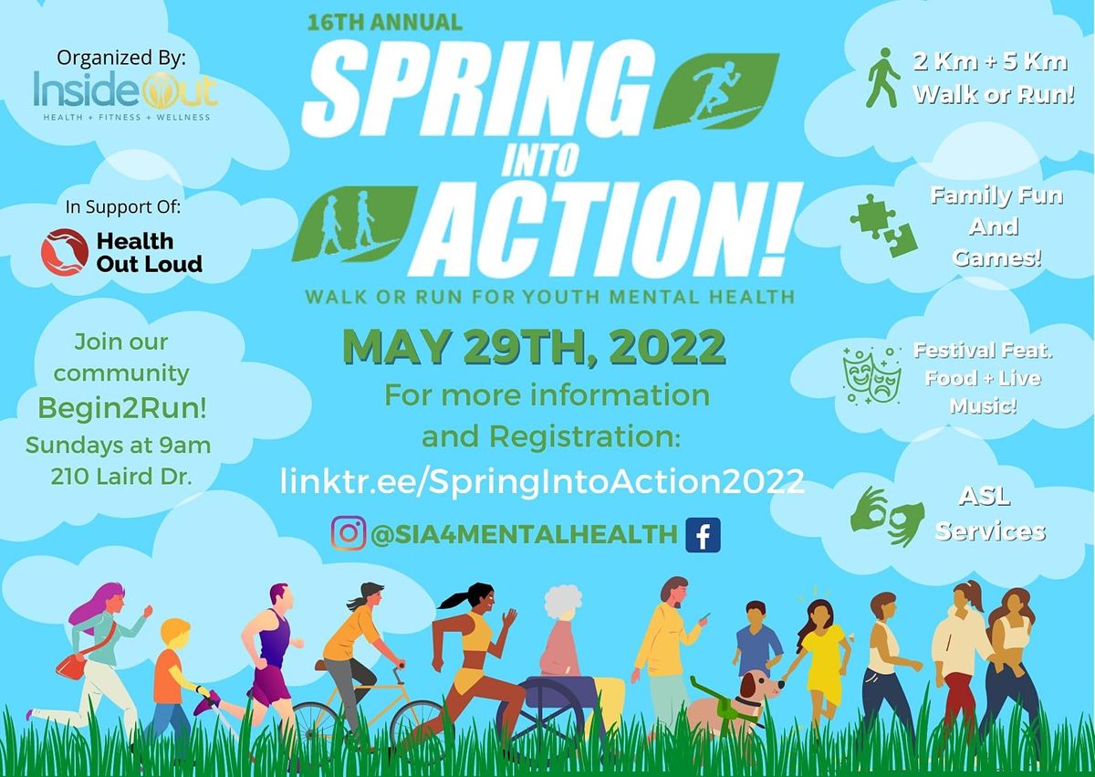 16th Annual Spring Into Action Walk or Run for Youth Mental Health