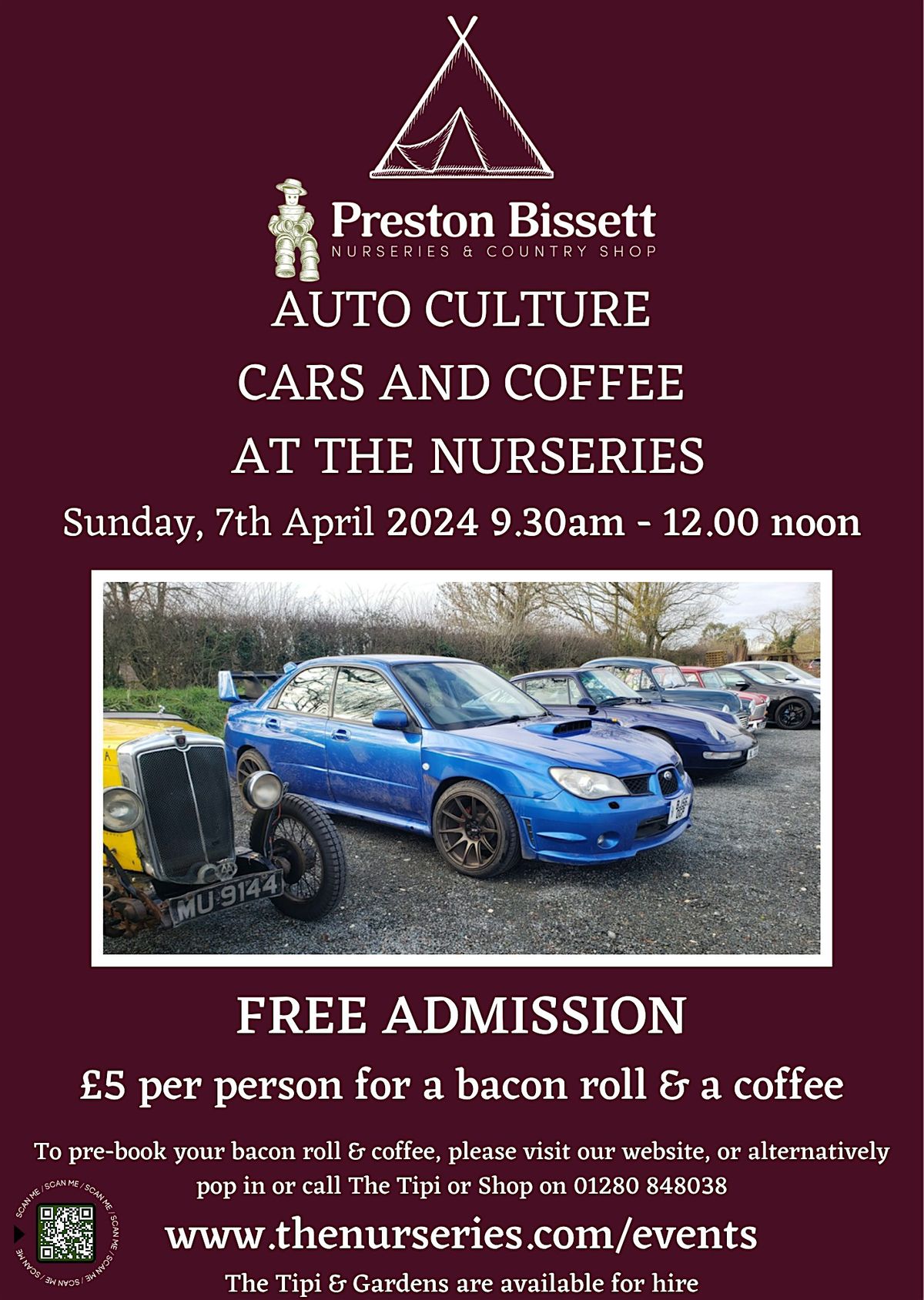 AUTO CULTURE  CARS AND COFFEE  AT THE NURSERIES SUNDAY 6th OCT 2024