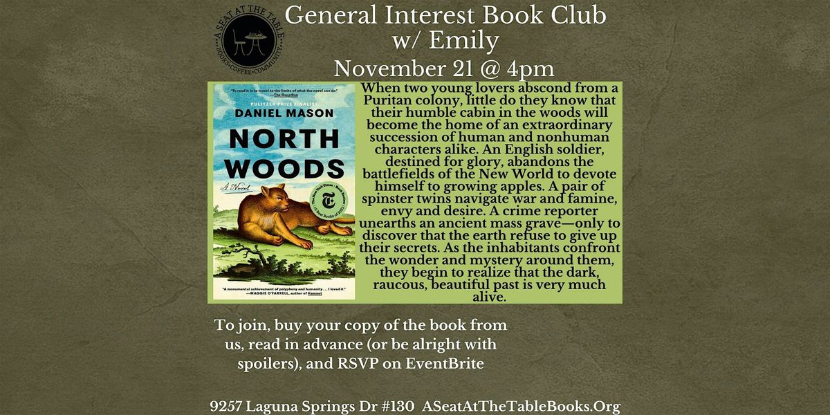 General Interest Book Club w\/ Emily:  North Woods