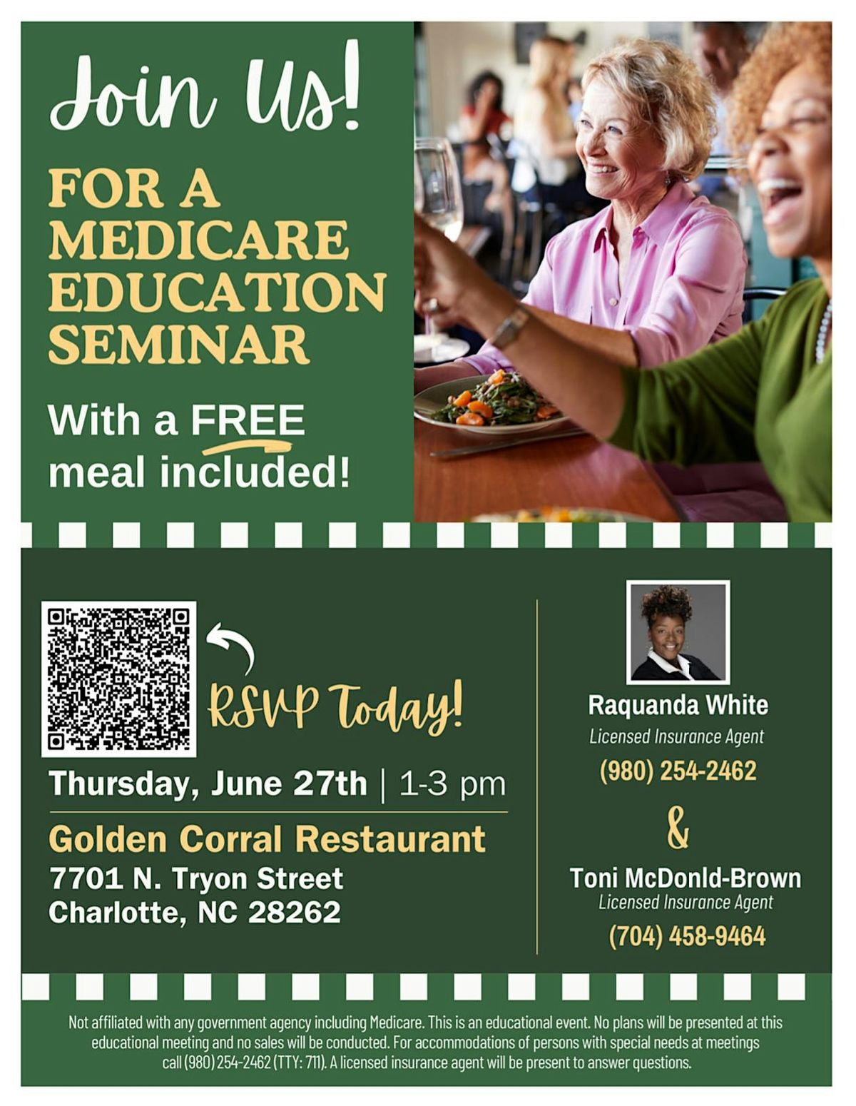 MEDICARE EDUCATION SEMINAR\u2026FREE meal included!