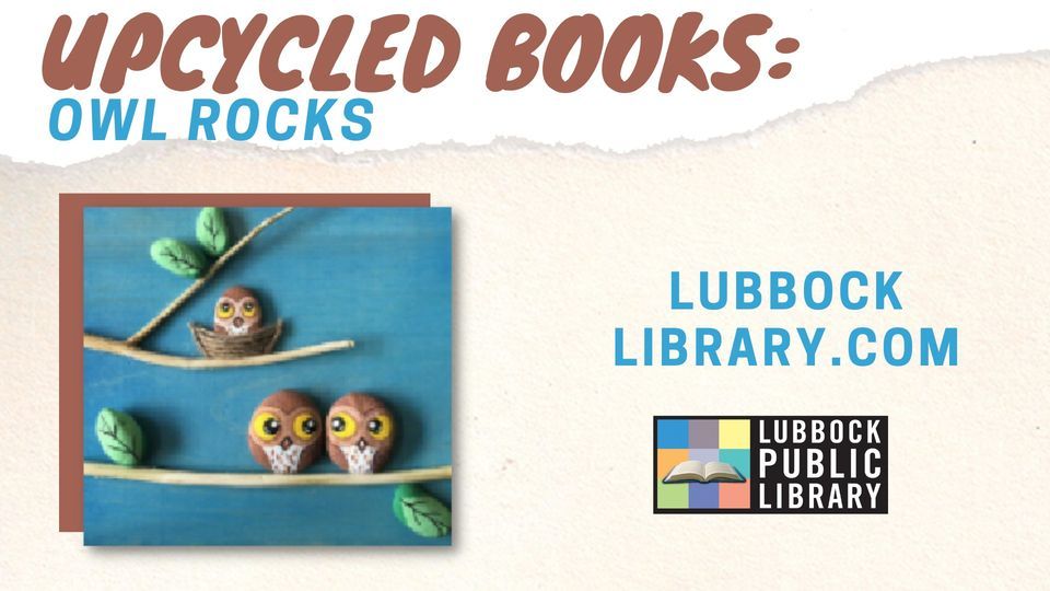 Upcycled Books: Owl Rocks at Godeke Branch Library