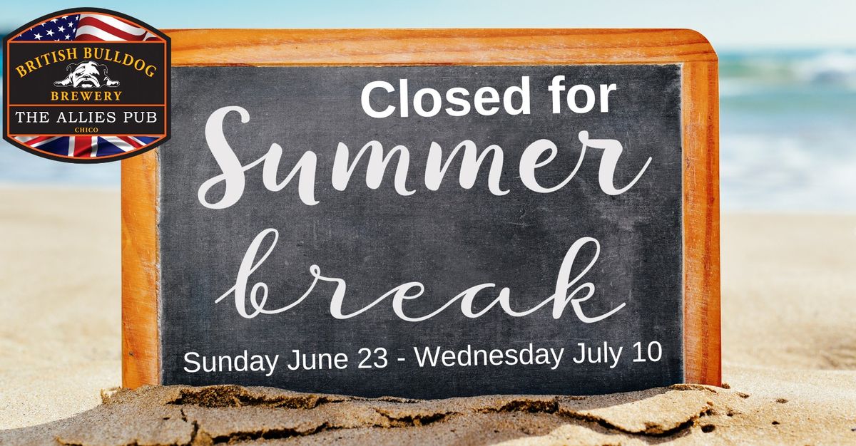The Allies Pub Closed For Summer Break