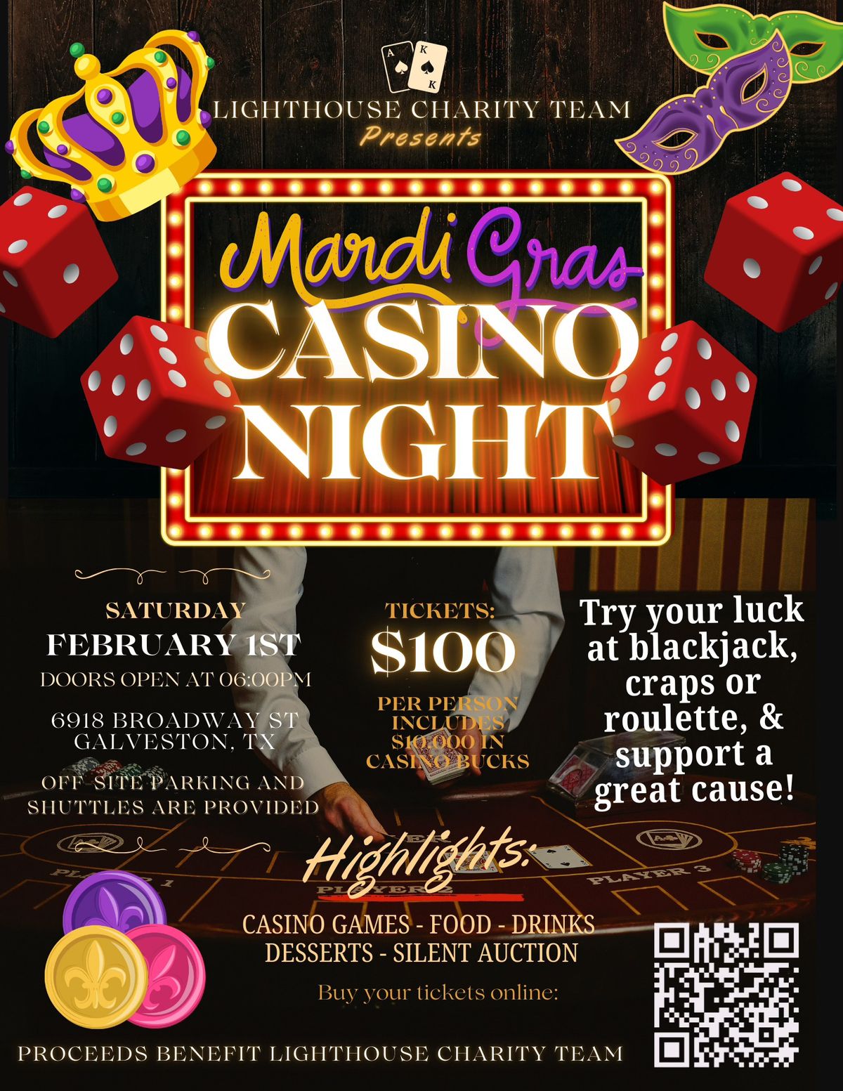 Casino Night- Fundraiser Supporting Lighthouse Charity Team