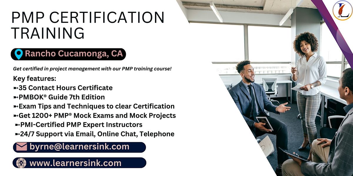 Confirmed 4 Day PMP Bootcamp In Rancho Cucamonga, CA