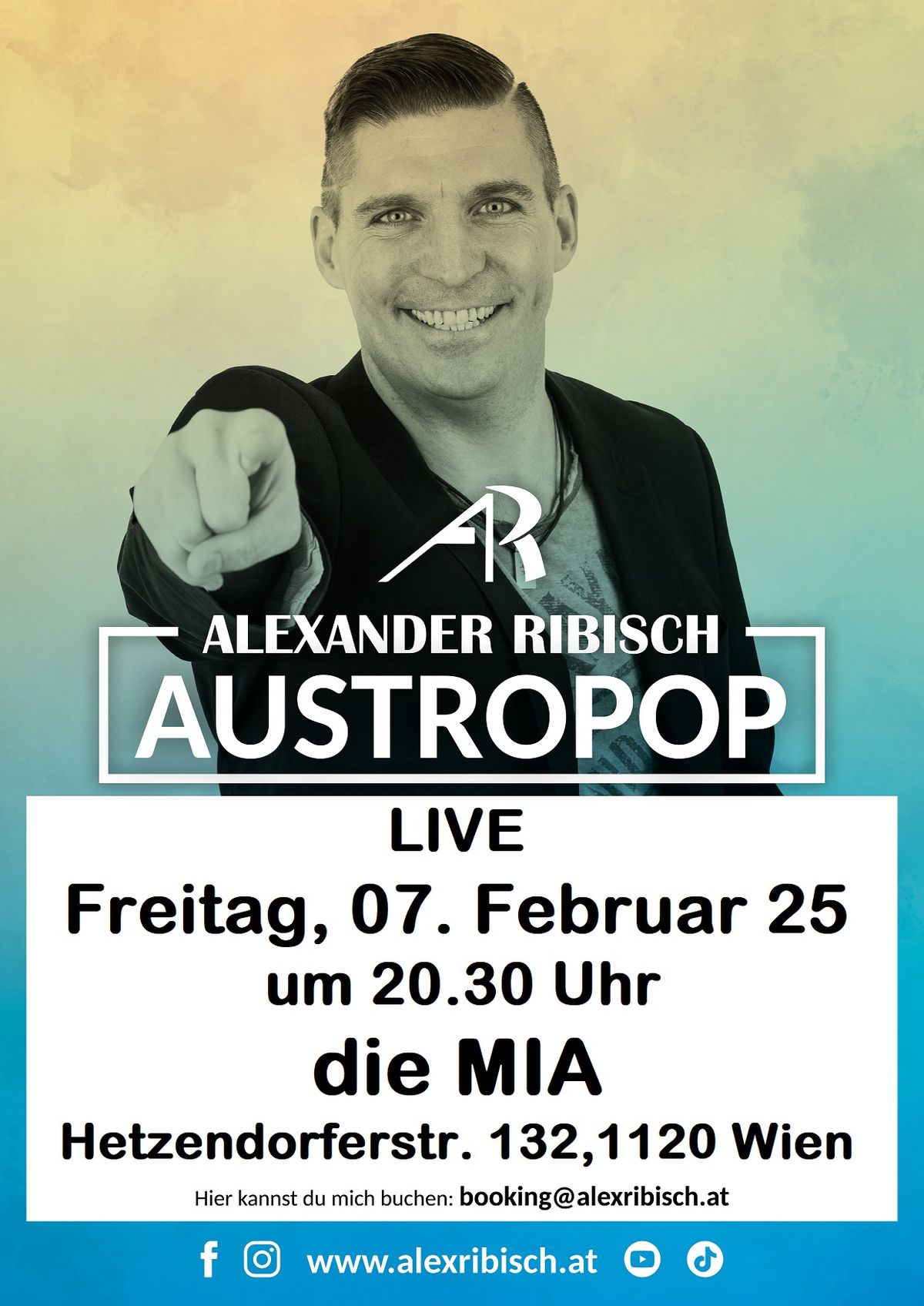 Austropop Faschingsparty mit Alexander Ribisch LIVE in Hetzendorf