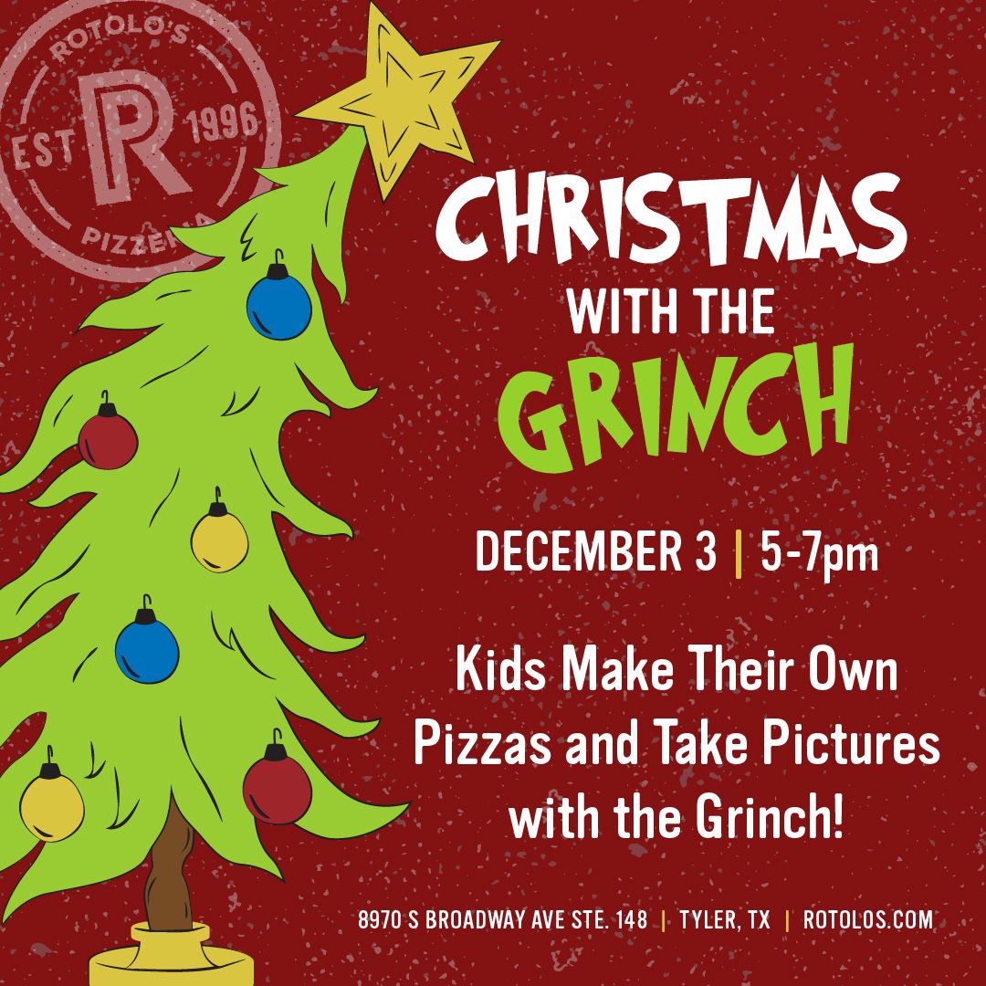 Christmas with the Grinch + make pizzas for kids at Rotolo's