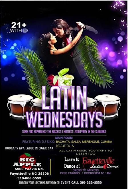 LATIN DANCING EVERY WEDNESDAY NIGHT FREE ENTRY