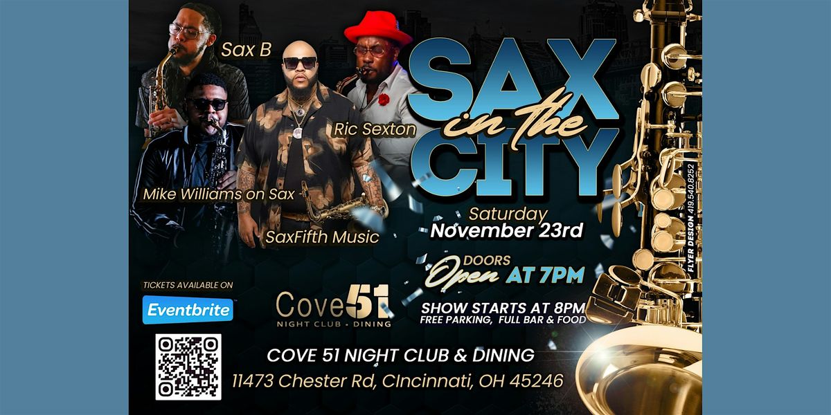 Sax in the City (Cincinnati, Ohio) 8PM