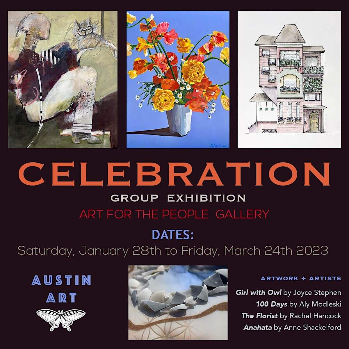 "CELEBRATION", group exhibition at Art for the People Gallery