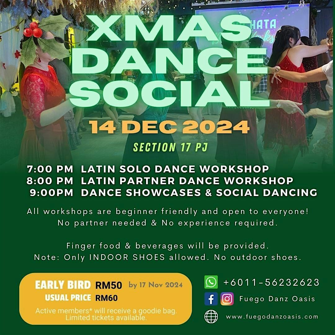 Xmas Dance Social - Latin Solo & Latin Partner Workshops - Beginner-Friendly, No Experience Needed!