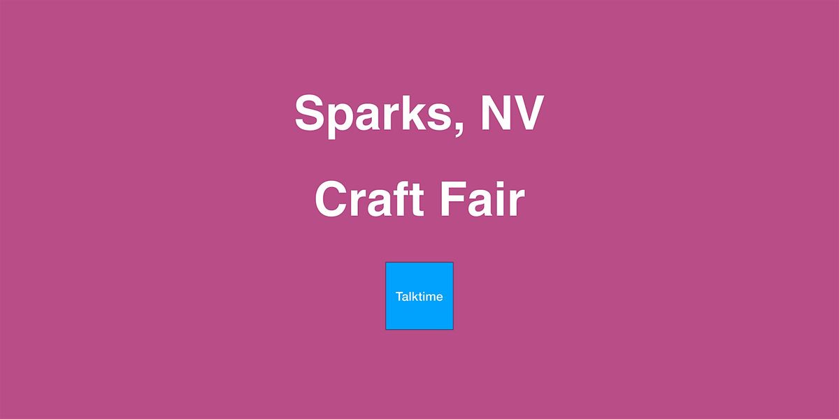 Craft Fair - Sparks