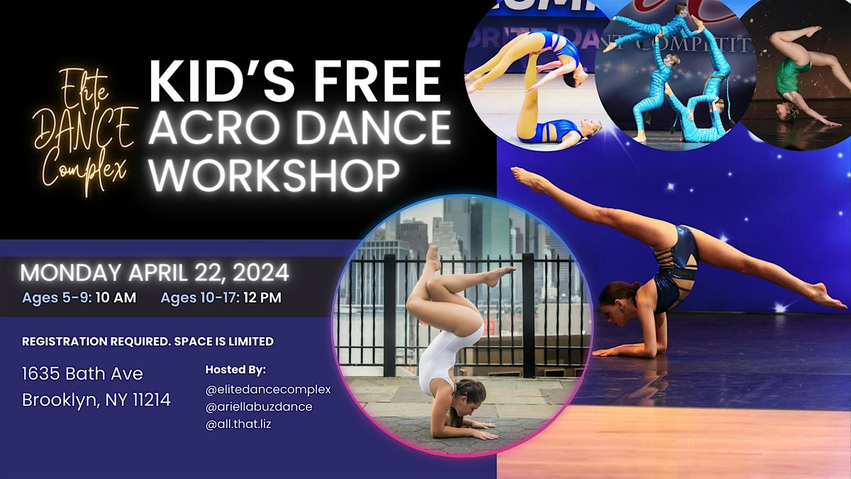 FREE Kids and Teens Acro Dance Workshop