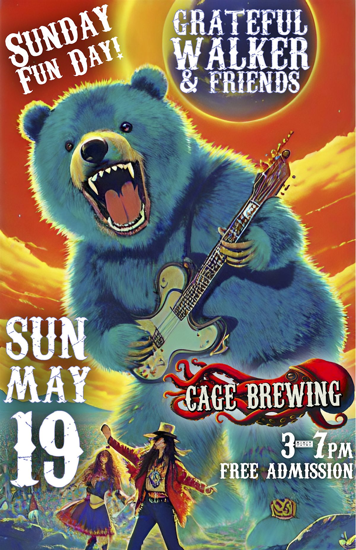 Grateful Walker & Friends LIVE | Cage Brewing, St. Pete, FL | SUN MAY 19 | Free admission