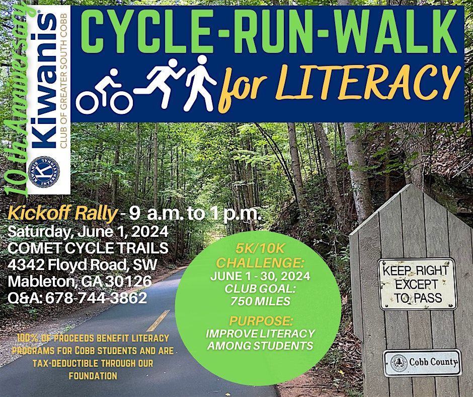 GSCK Cycle Run Walk Challenge for LITERACY