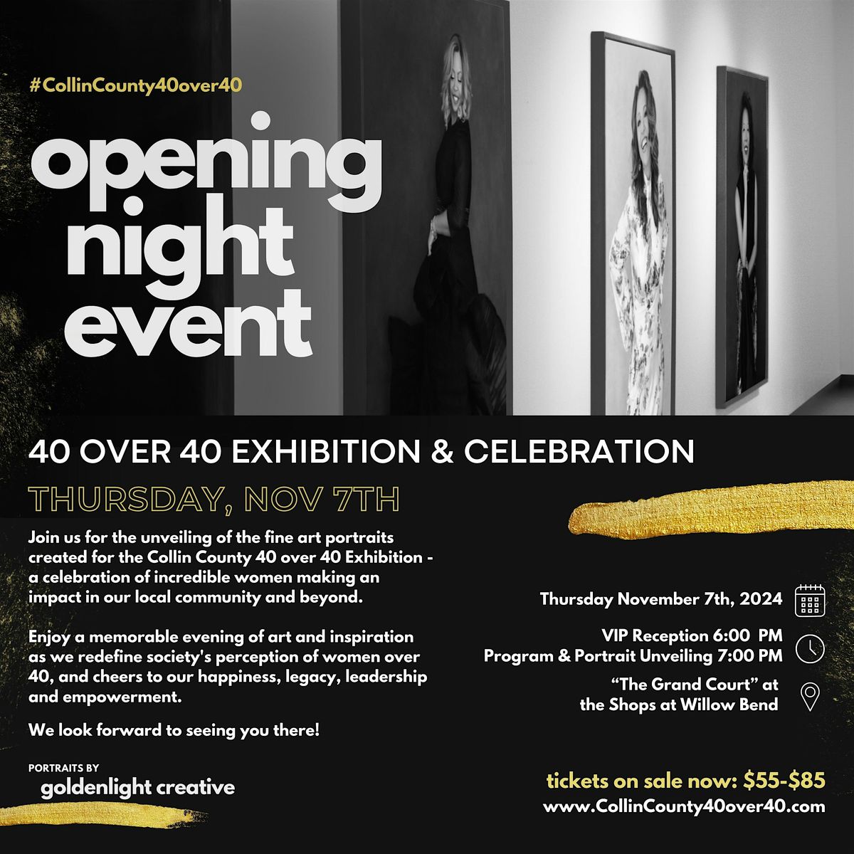 Collin County 40 Over 40 Exhibit Opening Night