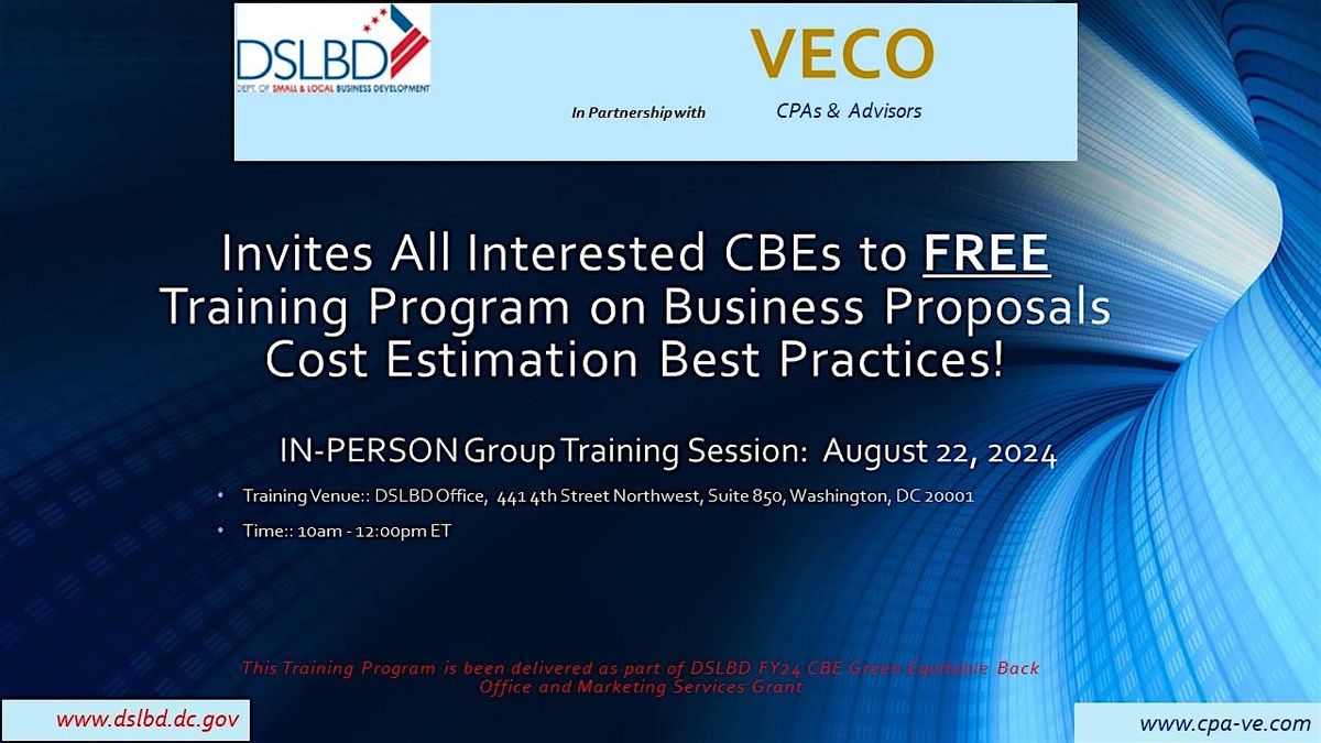 CBE ALL THINGS  GREEN  PROPOSALS COST ESTIMATION TRAINING - IN PERSON