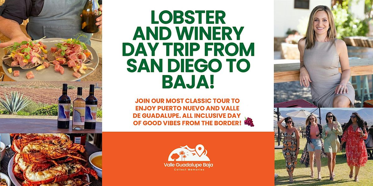 Lobster Lunch & Two Winery Day-Trip from San Diego to Baja!  All Inclusive!