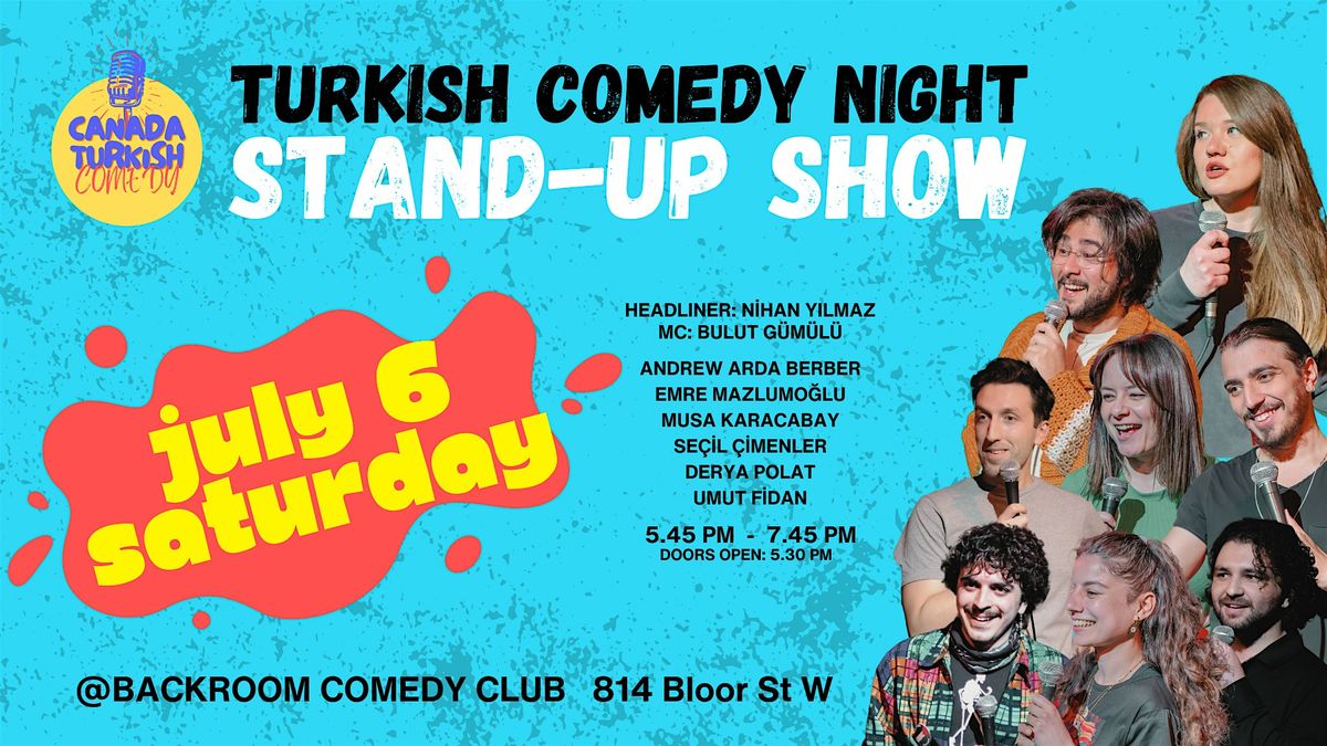 TURKISH COMEDY NIGHT - STAND UP SHOW @BACKROOM COMEDY CLUB