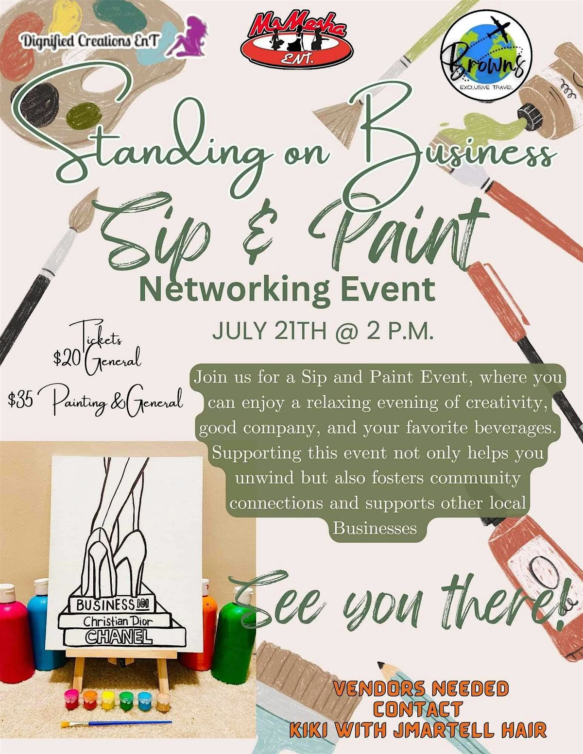 Standing on Business Sip & Paint Networking Event