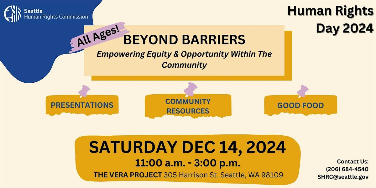 Seattle Human Rights Day 2024: Beyond Barriers