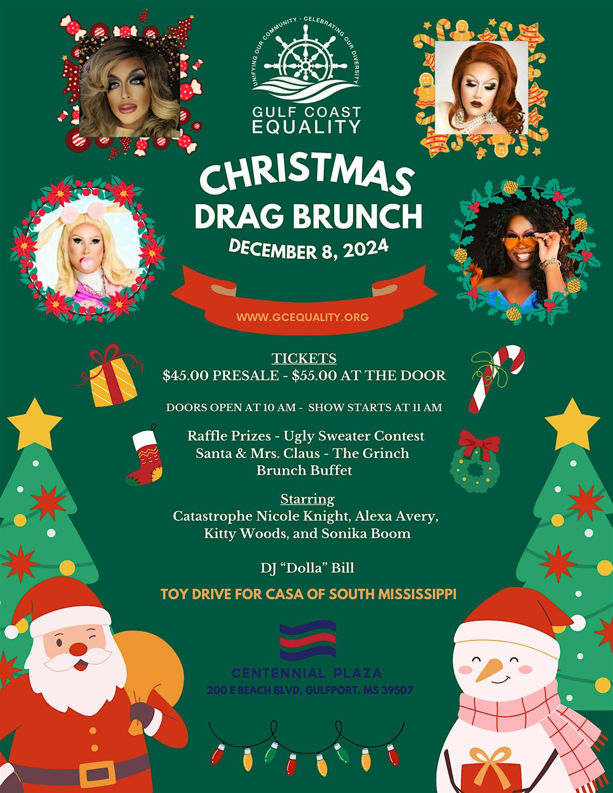 Gulf Coast Equality Christmas Drag Brunch