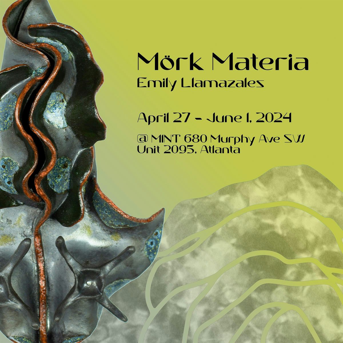 "M\u00f6rk Materia" A solo exhibition by Emily Llamazales